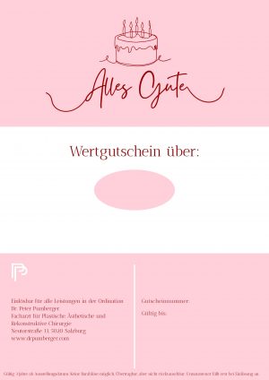 Wertgutschein "Alles Gute" Pink