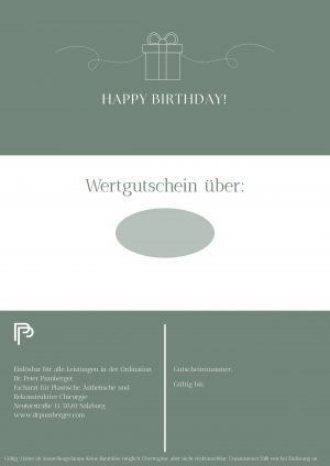 Wertgutschein "Happy Birthday"