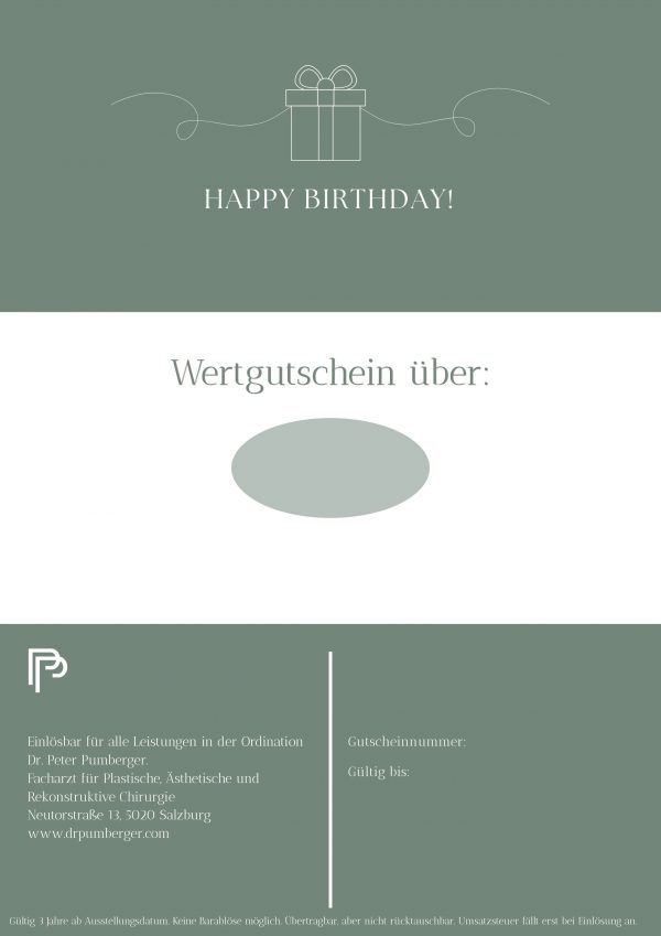 Wertgutschein "Happy Birthday"