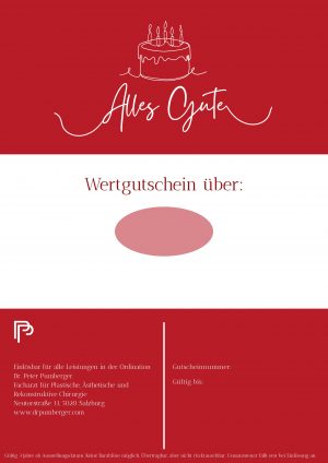 Wertgutschein "Alles Gute" Rot