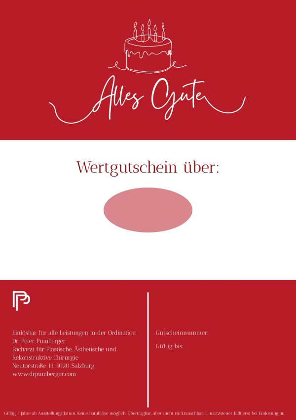 Wertgutschein "Alles Gute" Rot