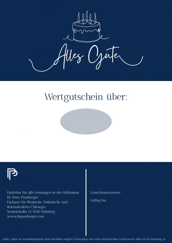 Wertgutschein "Alles Gute" Blau 1
