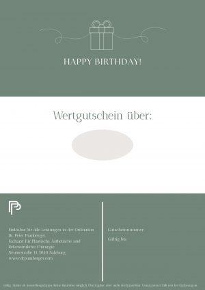 Wertgutschein "Happy Birthday"