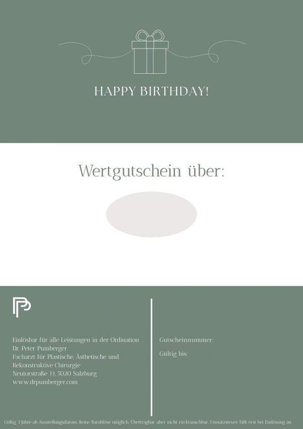 Wertgutschein "Happy Birthday"